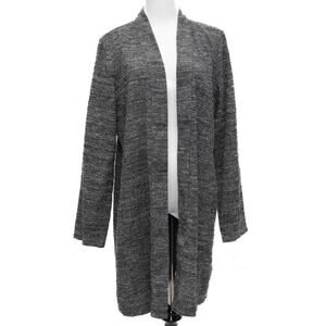 Eileen Fisher Black Lightweight Silk Linen Blend Jacket Size Medium